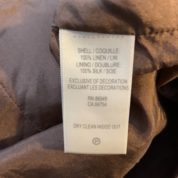 Tommy Bahama Linen Silk Sheath Embroidered Sleeveless Midi Dress Brown Size 8 - Picture 9 of 11